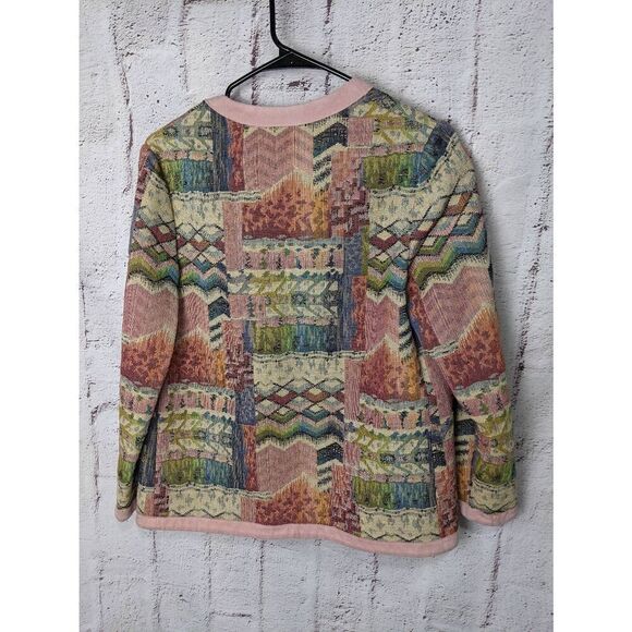 Vera Maxwell Tapestry Y2K Pastel Jacket Southwestern Cowgirl Pink Sz M Medium Ma - Picture 2 of 6